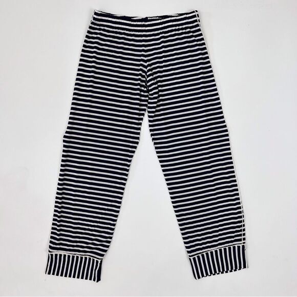 Maison Du Soir Monaco Pajama Set: Navy Stripe - Picture 7 of 14